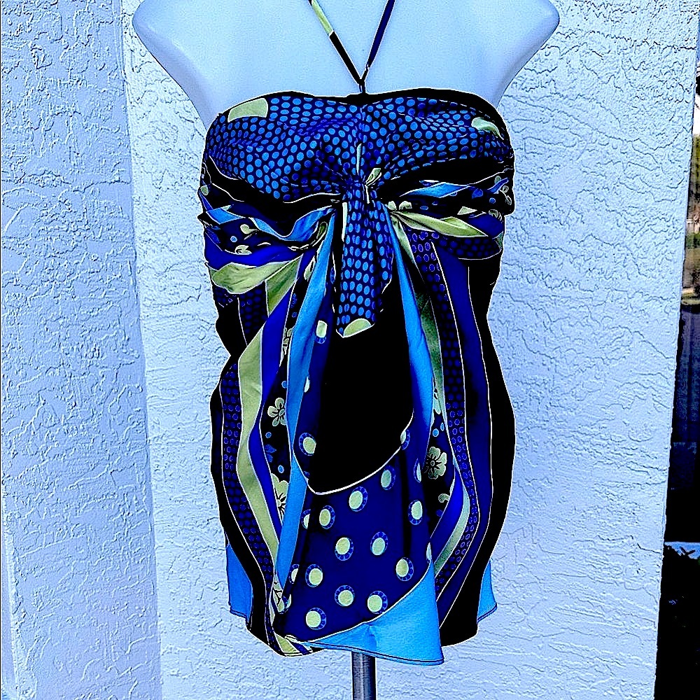 Hale Bob Multicolor Strapless Blouse